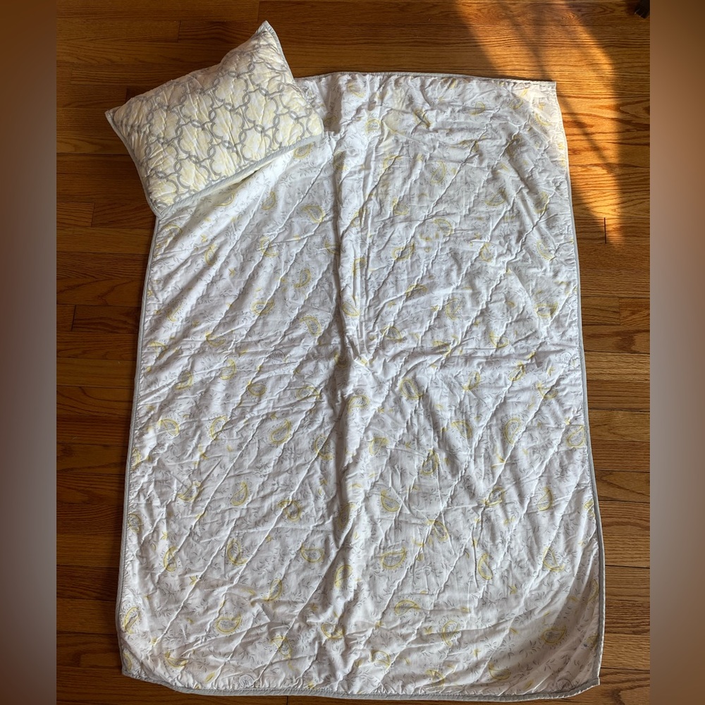 Pottery Barn Kids Crib Blanket and Pillow